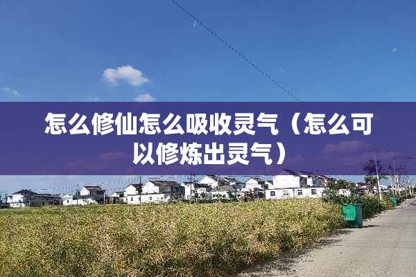 怎么修仙怎么吸收灵气（怎么可以**出灵气）