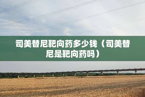 司美替尼靶向药多少钱（司美替尼是靶向药吗）