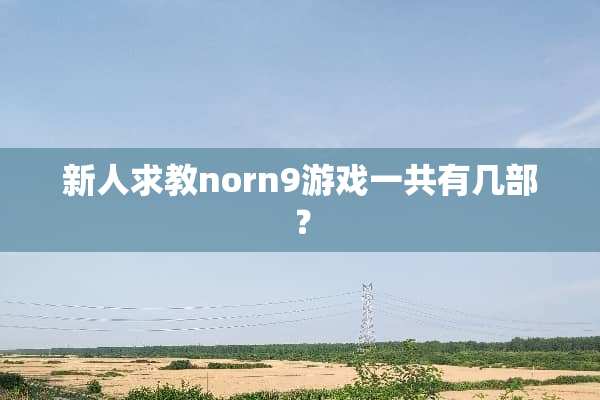新人求教norn9游戏一共有几部？