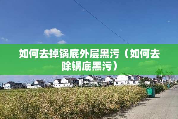 如何去掉锅底外层黑污（如何去除锅底黑污）