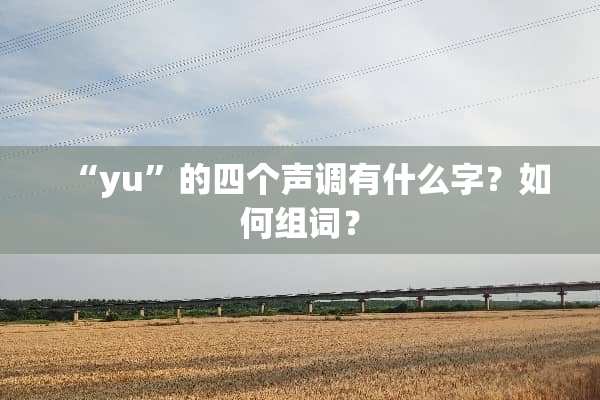 “yu”的四个声调有什么字？如何组词？