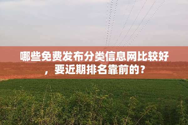哪些免费发布分类信息网比较好，要近期排名靠前的？