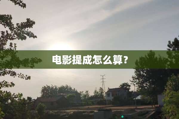 电影提成怎么算？