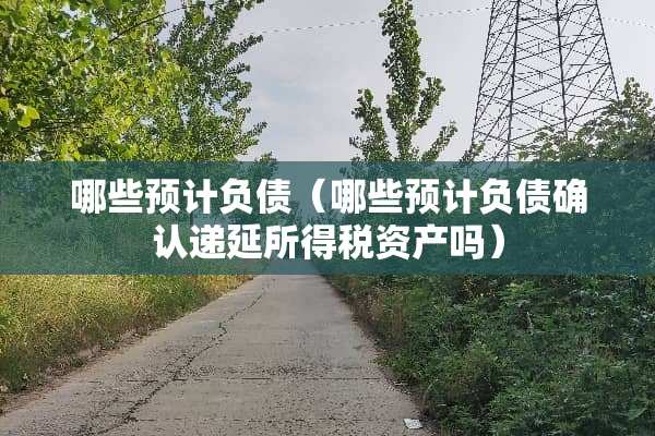 哪些预计负债（哪些预计负债确认递延所得税资产吗）