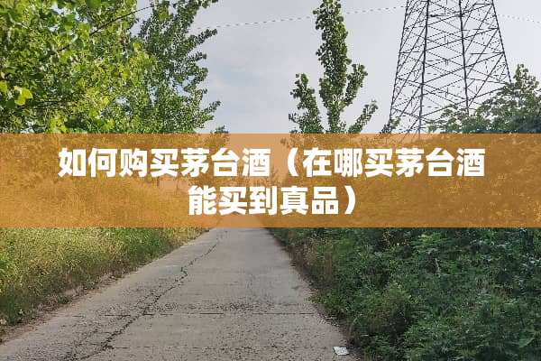 如何购买茅台酒（在哪买茅台酒能买到真品）