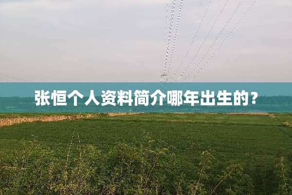 张恒个人资料简介哪年出生的？