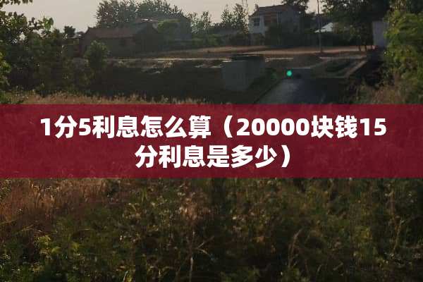 1分5利息怎么算（20000块钱15分利息是多少）