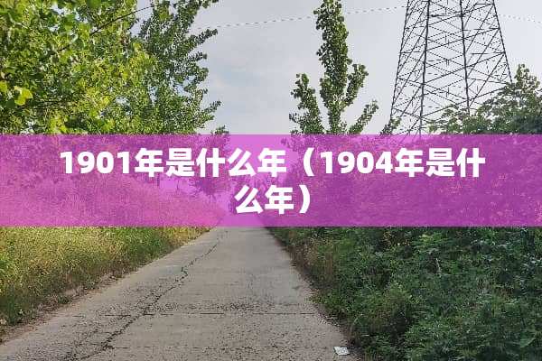 1901年是什么年（1904年是什么年）
