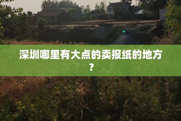 深圳哪里有大点的卖报纸的地方？