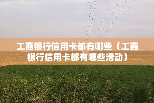 工商银行信用卡都有哪些（工商银行信用卡都有哪些活动）