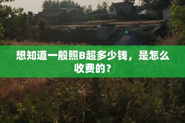 想知道一般照B超多少钱，是怎么收费的？