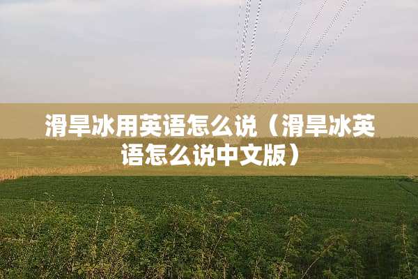 滑旱冰用英语怎么说（滑旱冰英语怎么说中文版）