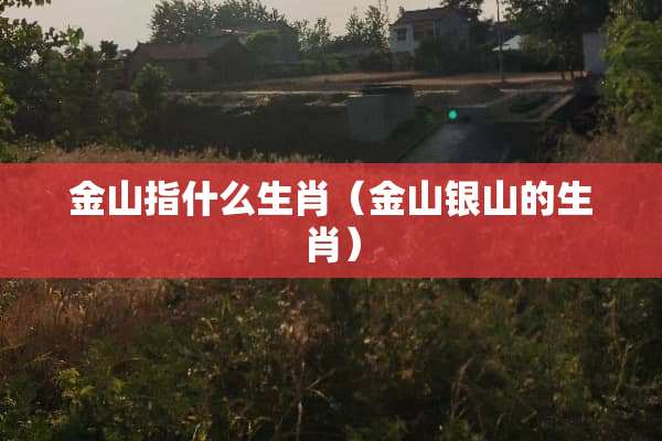 金山指什么生肖（金山银山的生肖）