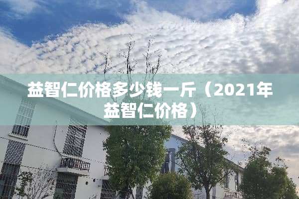 益智仁价格多少钱一斤（2021年益智仁价格）