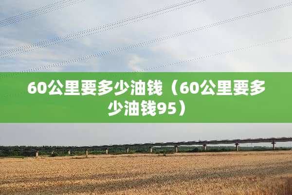 60公里要多少油钱（60公里要多少油钱95）