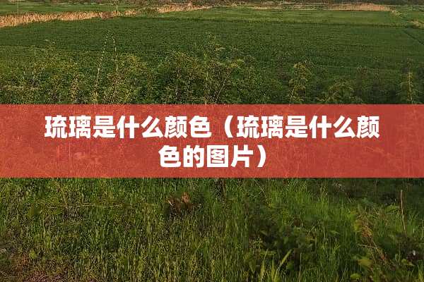 琉璃是什么颜色（琉璃是什么颜色的图片）
