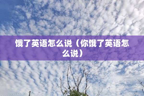 饿了英语怎么说（你饿了英语怎么说）