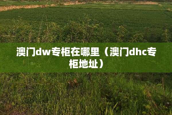 **dw专柜在哪里（**dhc专柜地址）
