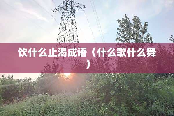 饮什么止渴成语（什么歌什么舞）