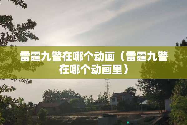 **九警在哪个动画（**九警在哪个动画里）