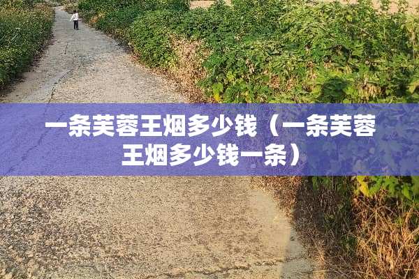 一条芙蓉王烟多少钱（一条芙蓉王烟多少钱一条）