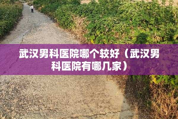 武汉男科医院哪个较好（武汉男科医院有哪几家）