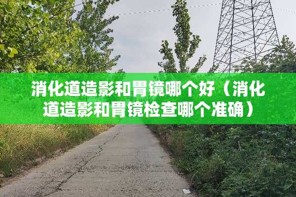 消化道造影和胃镜哪个好（消化道造影和胃镜检查哪个准确）