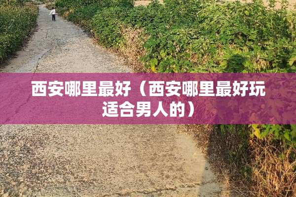 西安哪里最好（西安哪里最好玩适合男人的）