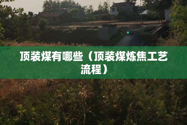 顶装煤有哪些（顶装煤炼焦工艺流程）