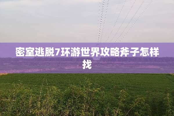 密室逃脱7环游世界攻略斧子怎样找