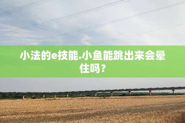 小法的e技能.小鱼能跳出来会晕住吗？