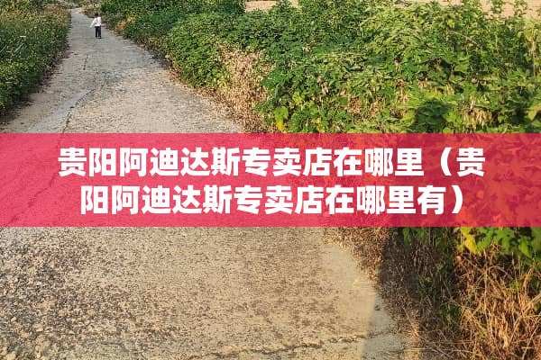 贵阳阿迪达斯专卖店在哪里（贵阳阿迪达斯专卖店在哪里有）