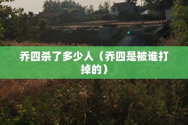 乔四杀了多少人（乔四是被谁打掉的）