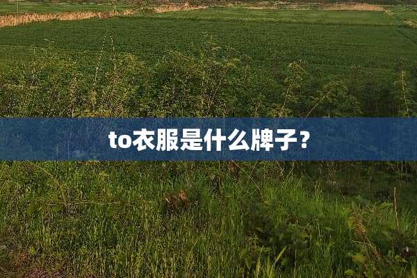 to衣服是什么牌子？