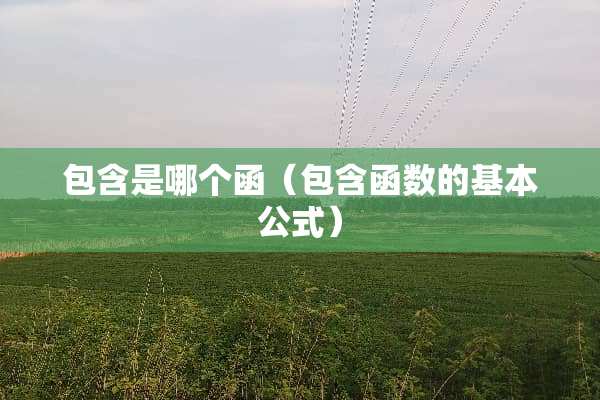包含是哪个函（包含函数的基本公式）