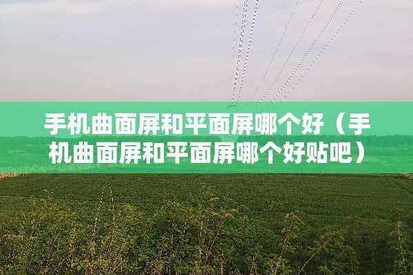 手机曲面屏和平面屏哪个好（手机曲面屏和平面屏哪个好贴吧）