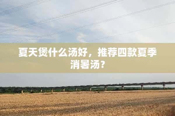 夏天煲什么汤好，推荐四款夏季消暑汤？