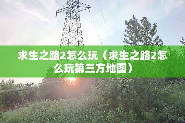 求生之路2怎么玩（求生之路2怎么玩第三方地图）