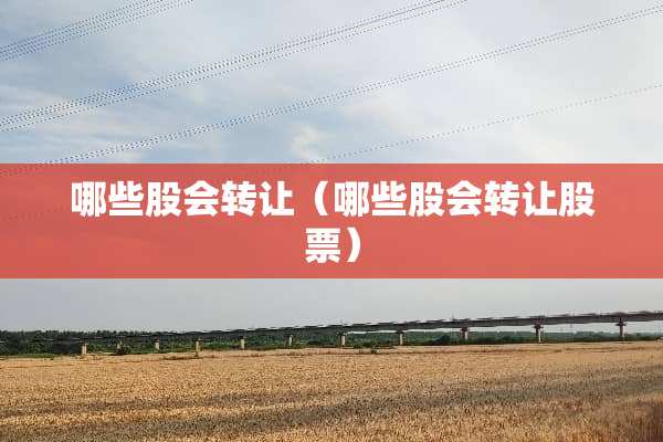 哪些股会转让（哪些股会转让股票）