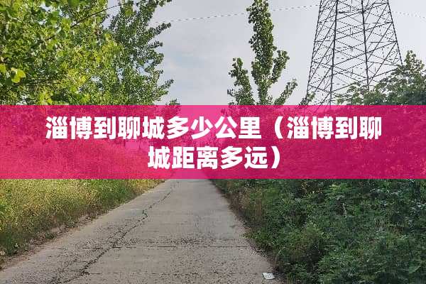淄博到聊城多少公里（淄博到聊城距离多远）
