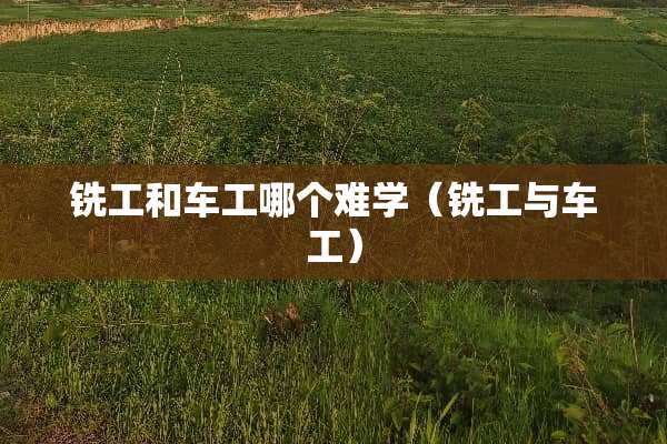 铣工和车工哪个难学（铣工与车工）