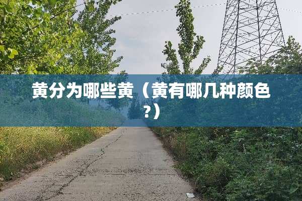 黄分为哪些黄（黄有哪几种颜色?）