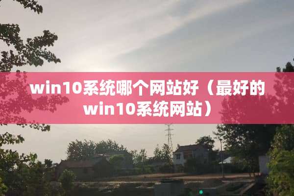 win10系统哪个网站好（最好的win10系统网站）