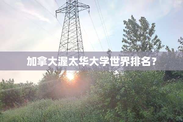 加拿大渥太华大学世界排名？