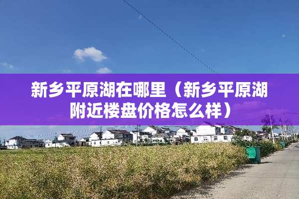新乡平原湖在哪里（新乡平原湖附近楼盘价格怎么样）