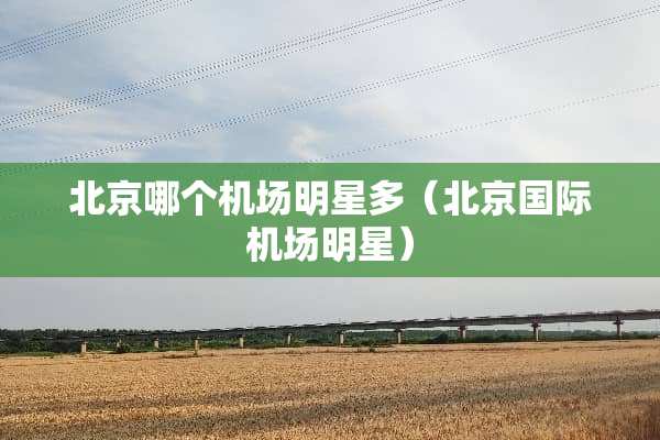 北京哪个机场明星多（北京国际机场明星）