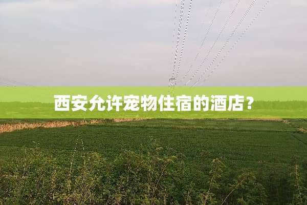 西安允许宠物住宿的酒店？