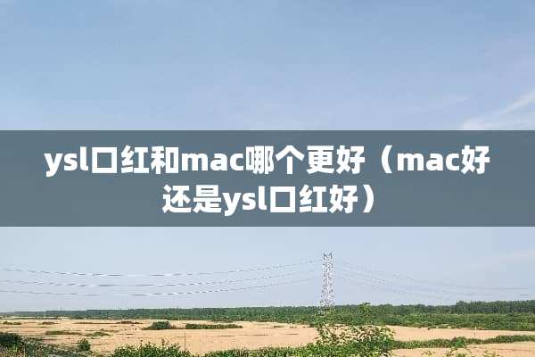 ysl口红和mac哪个更好（mac好还是ysl口红好）