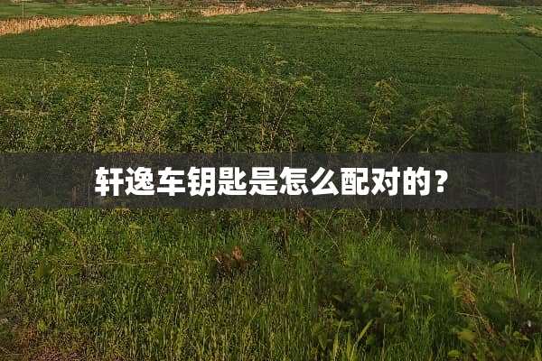 轩逸车钥匙是怎么配对的？