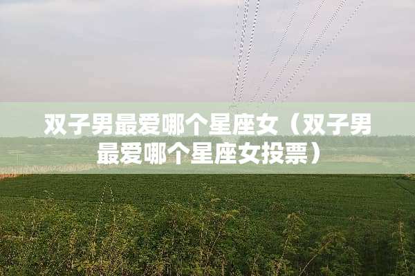 双子男最爱哪个星座女（双子男最爱哪个星座女投票）